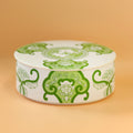 Old Imari floral pattern single-tiered bento box, Japan Tea.