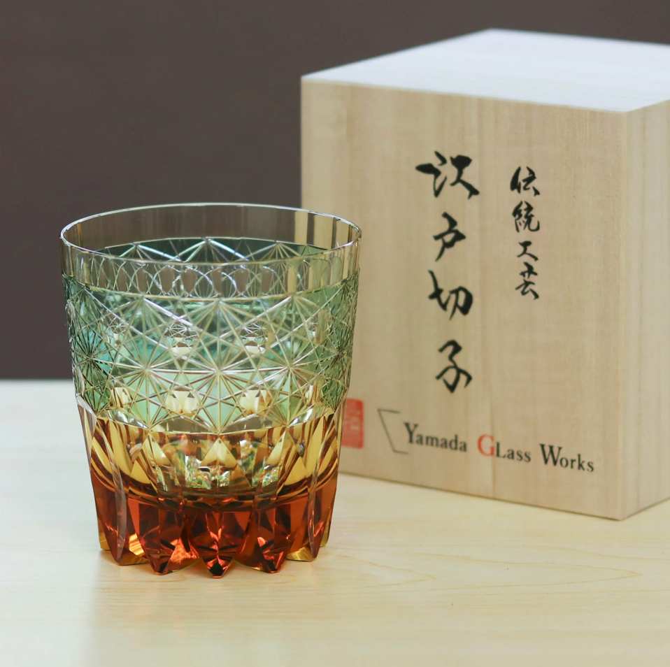 Edo Kiriko Rocks Glass | Ripples | Yamada Glass