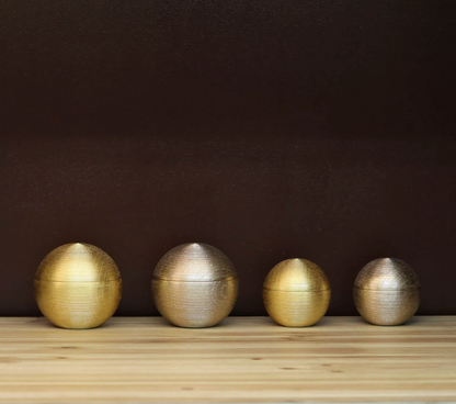Kanazawa Gold Leaf Trinket Box — Thousand Stripes (Ball Shape)
