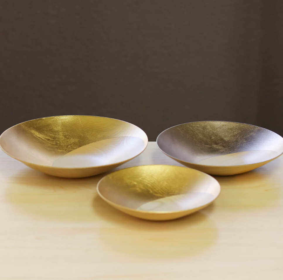 Kanazawa Gold Leaf | Wooden Bowl Set