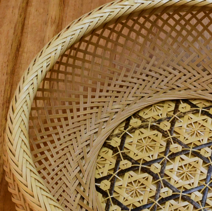 Beppu Bamboo Crafts Bamboo Basket | Six-Mesh Iron Flower Bowl